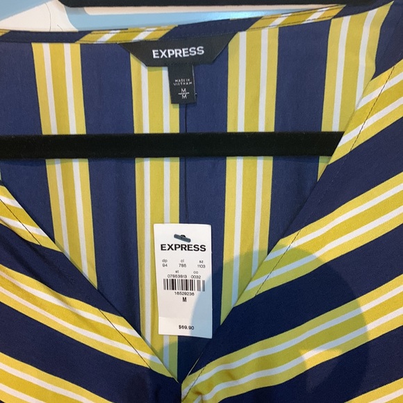 Express Blue and Yellow Dress - Picture 3 of 5